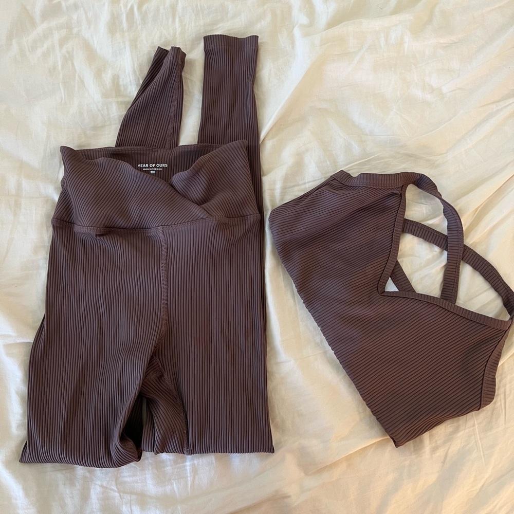 Year of ours ribbed Veronica workout set